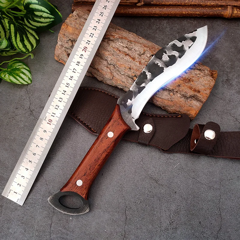 

Forged Kitchen Knives Stainless Steel Meat Cleaver Chopping Vegetables Butcher Boning Knife Wood Handle Chef Cleaver Knife Tools