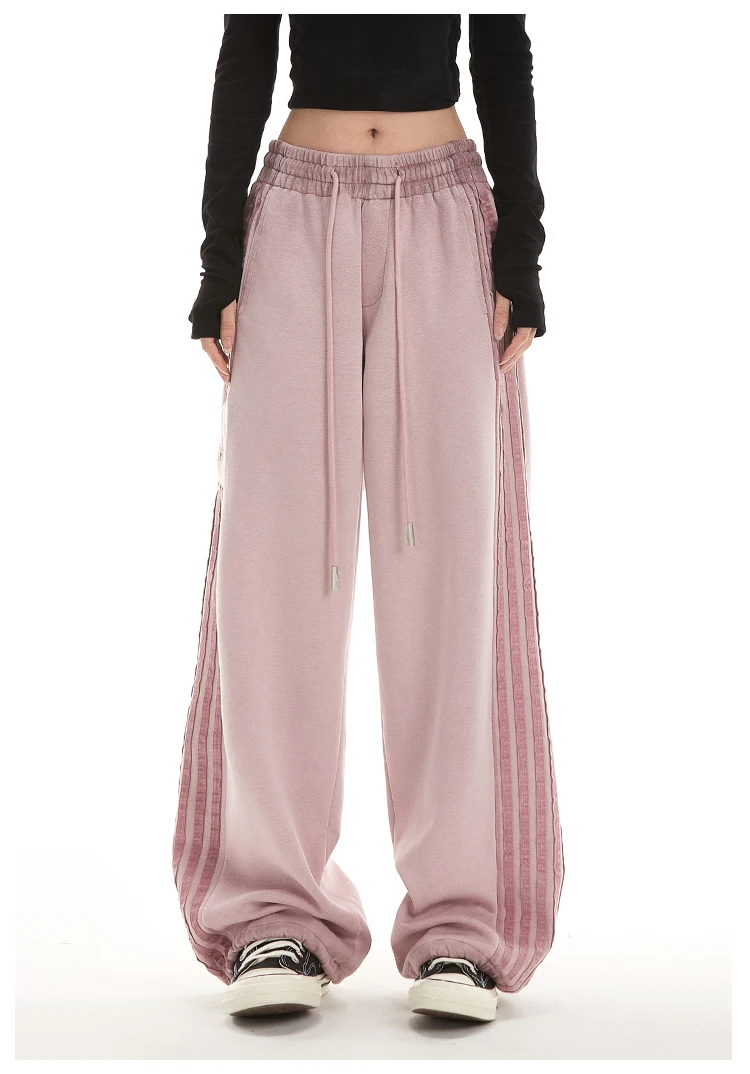 Женские мешковатые брюки в полоску