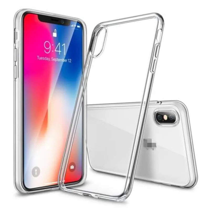 Прозрачный мягкий чехол для iPhone 11 12 13 Mini 15 14 Pro XS Max прозрачный силиконовый iphone X XR 8 7