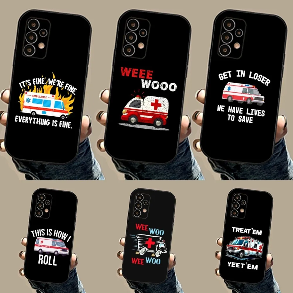 Чехол для телефона E-EMT E-EMS скорой помощи Samsung S24 23 22 30 21 10 9 Note20 Ultra Lite 5G Plus FE черный