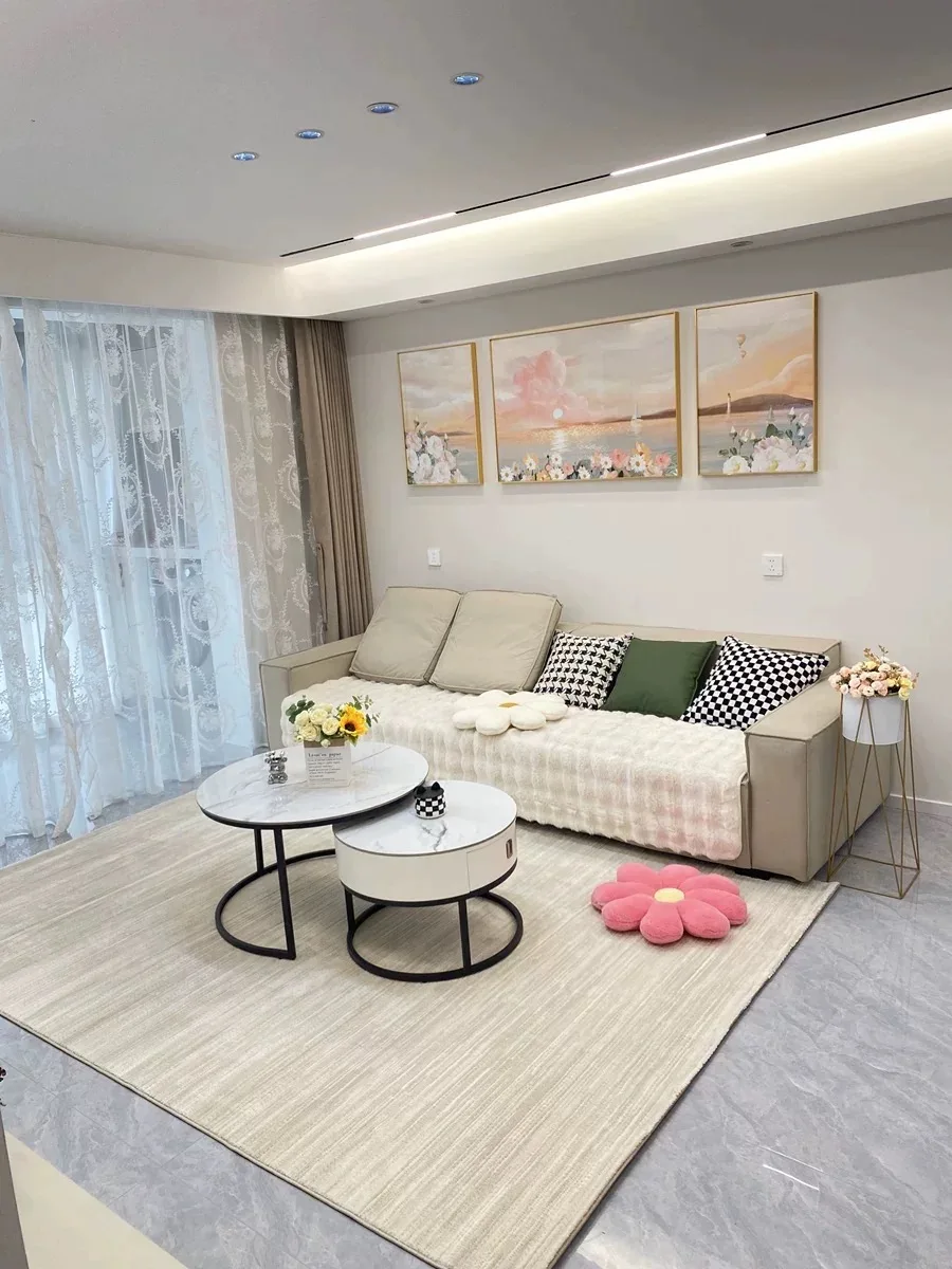 Alfombra suave a máquina suelo Tapete Xośla piel oveja Artificial cálida cubierta Silla alfombra redonda y esponjosa