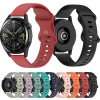 20mm 22mm band for samsung galaxy watch4classic46mm42mmactive 2 gear s3s2 silicone bracelet huawei gt2gt23 pro strap