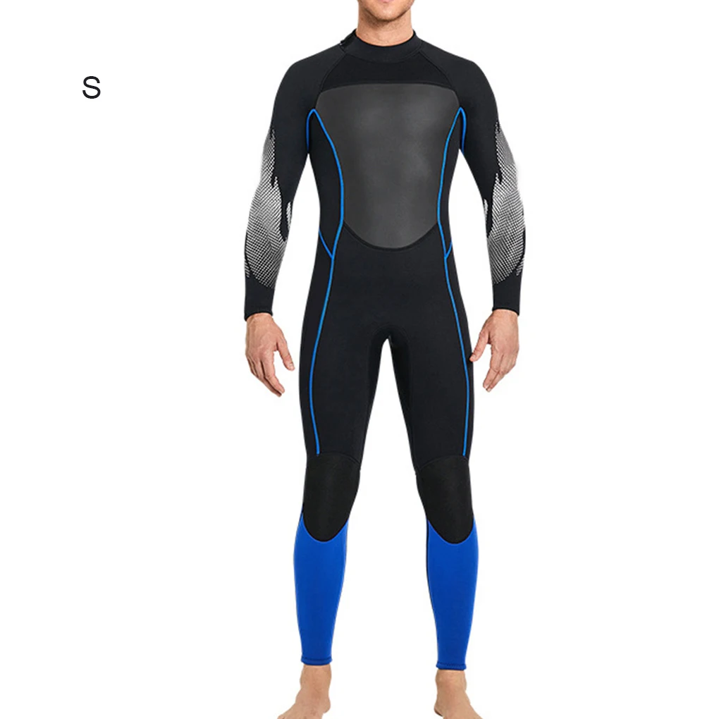 Wet Suit Long Sleeve Full Body Waterproof Keep Warm Back Zip Diving Suit Snorkeling Practical Water Sports for Surfing