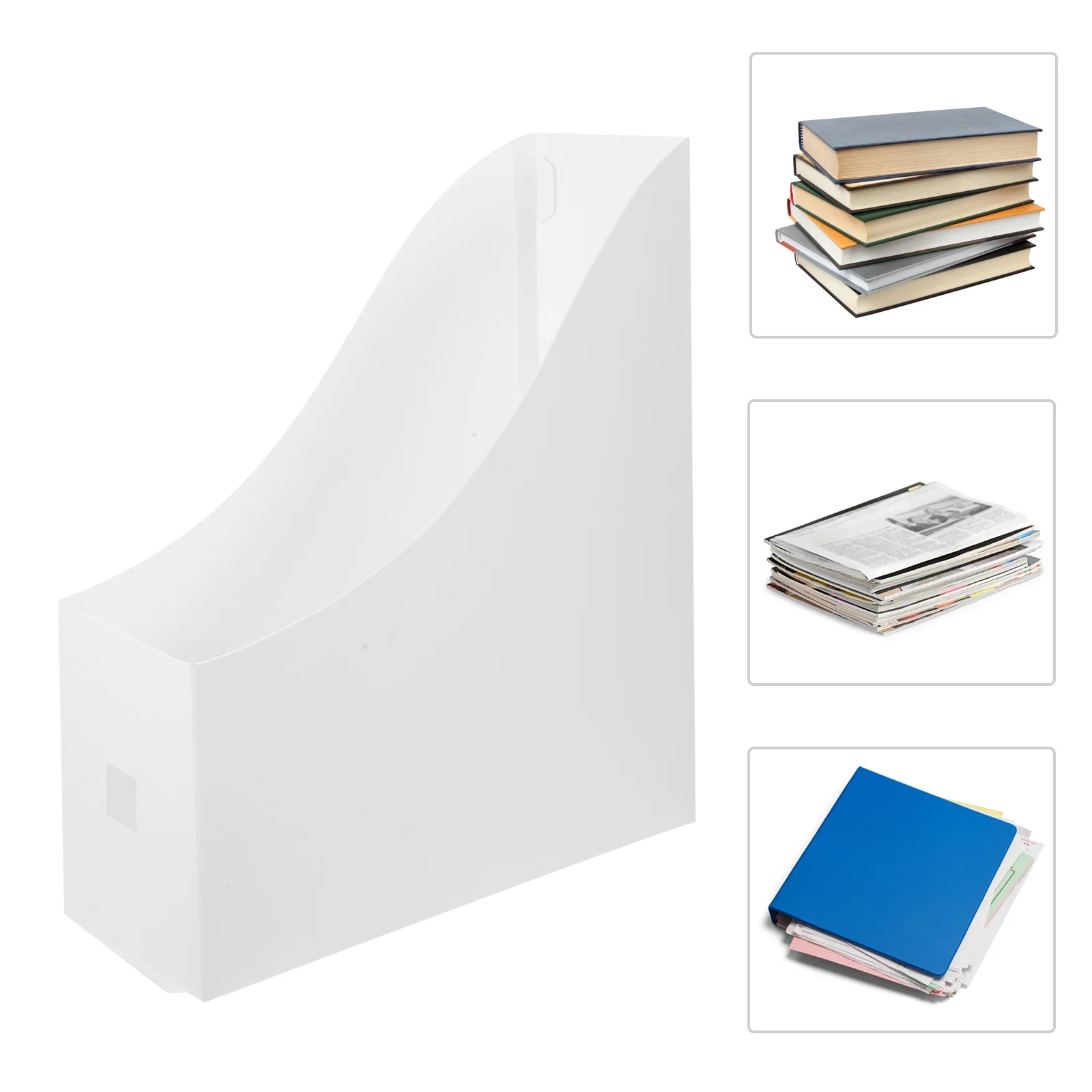 

3 Pcs Office Storage Rack Supply Book Organizer Shelves Magazine File Holder Waterproof Tile Accessory Student Use