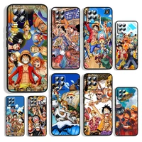 popular anime one piece for oppo realme gt master neo q3s q2 x50 x7 x3 x2 c21y c17 c11 c3 pro carnival black phone case