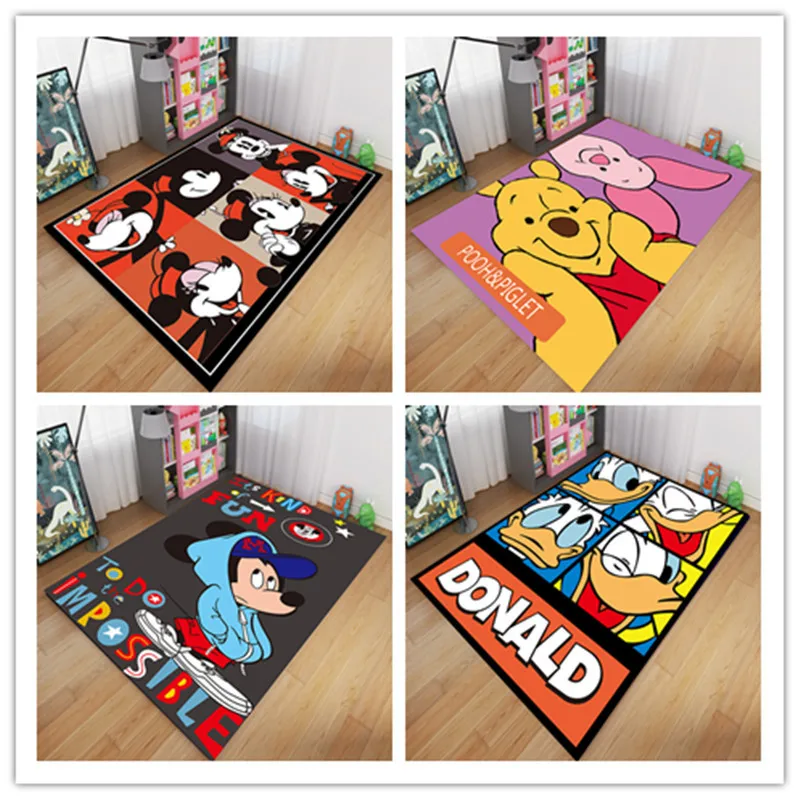 

Disney Series Floor Mat Carpet Winnie the Pooh Mickey Child Kids Non-slip Mat Living Room Carpet Kitchen Bathroom Mat Home Decor