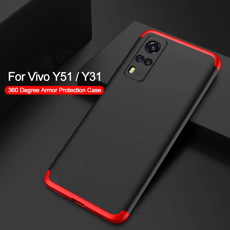 

GKK 360 degree Case For Vivo Y51 Y31 Armor 3 in 1 Anti-knock Protection Hard Matte Cover For Vivo Y51 Y31 Shockproof Case