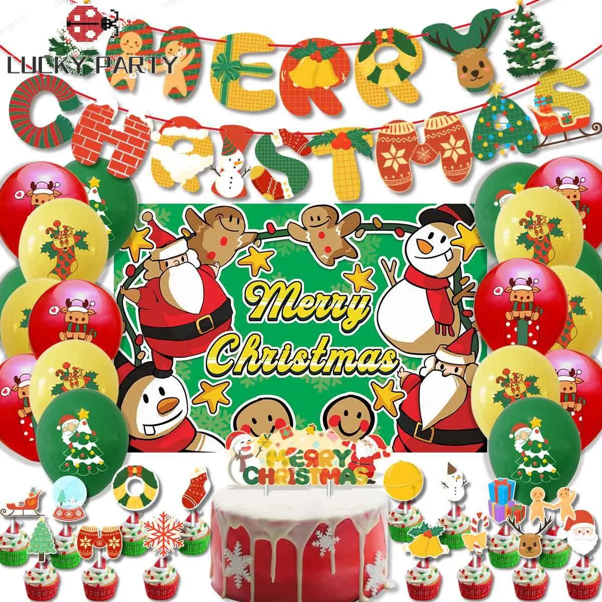 

Merry Christmas Balloons Santa Claus Snowman Elk Globos DIY Christmas Decorations For Home New Year 2022 Navidad Party Decor