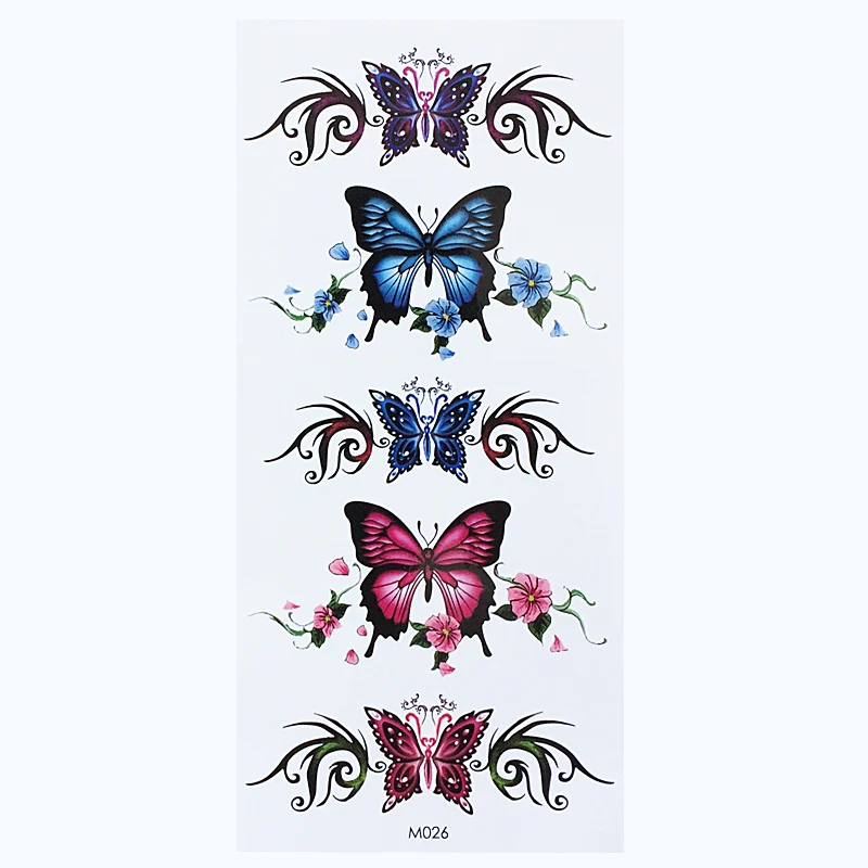 

Sdotter Fashion Sexy Beautiful Watercolor Butterfly Waist Waterproof Colorful Temporary Tattoo Sticker New 2018