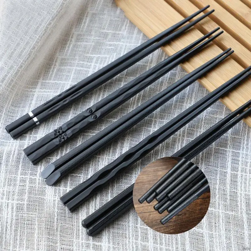 

1Pair Reusable Durable Sushi Chopsticks Non-slip Alloy Chinese Chopstick Sushi Sticks Kitchen Tableware Cooking Chopsticks