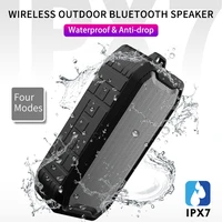 xiaomi portable wireless bluetooth speaker with fm radio tws stereo music bass outdoor ipx7 waterproof camping loudspeaker