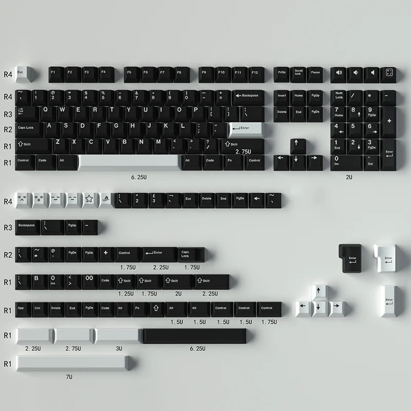 Фото Колпачки для клавиш GMK Cherry Profile Double Shot PBT Keycap для Cherry Mx Switch Механическая клавиатура Olivia Arctic Red Samurai Wob Shoko №2