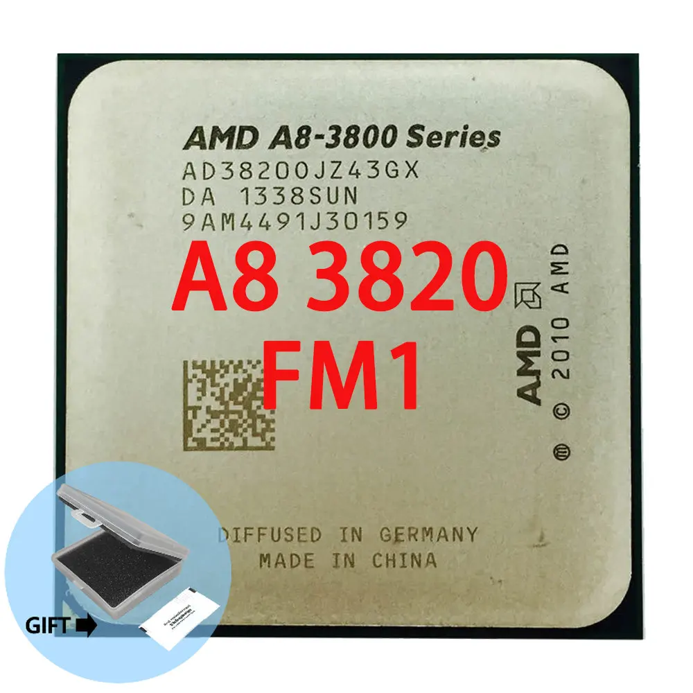 

AMD A8-Series A8-3820 2.5 A8 3820 GHz Quad-Core CPU Processor AD3820OJZ43GX Socket FM1 AD3820 AD 3820 AD-3820