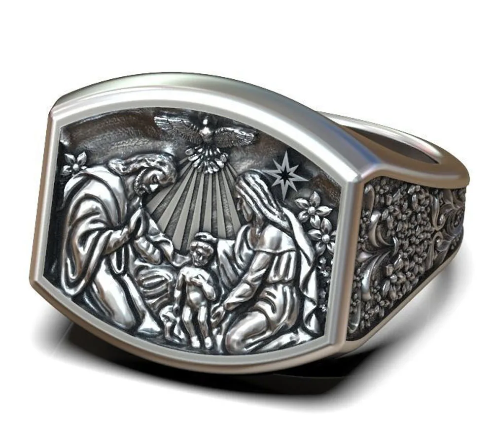 

Baby Jesus Nativity Star Of Bethlehem Hail Mary Joseph Artistic Relief Gifts 925 SOLID STERLING SILVER High Trendy