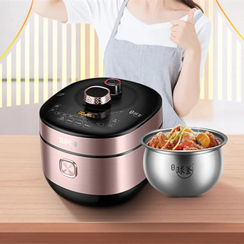 

Supor Electric Pressure Cooker 5L Household Convenient IH Rice Cooker Double Ball Kettle Smart 4-8 People