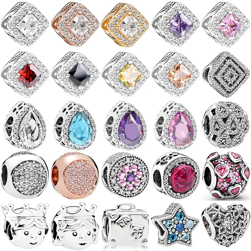 Женский браслет из серебра 925 пробы с подвесками