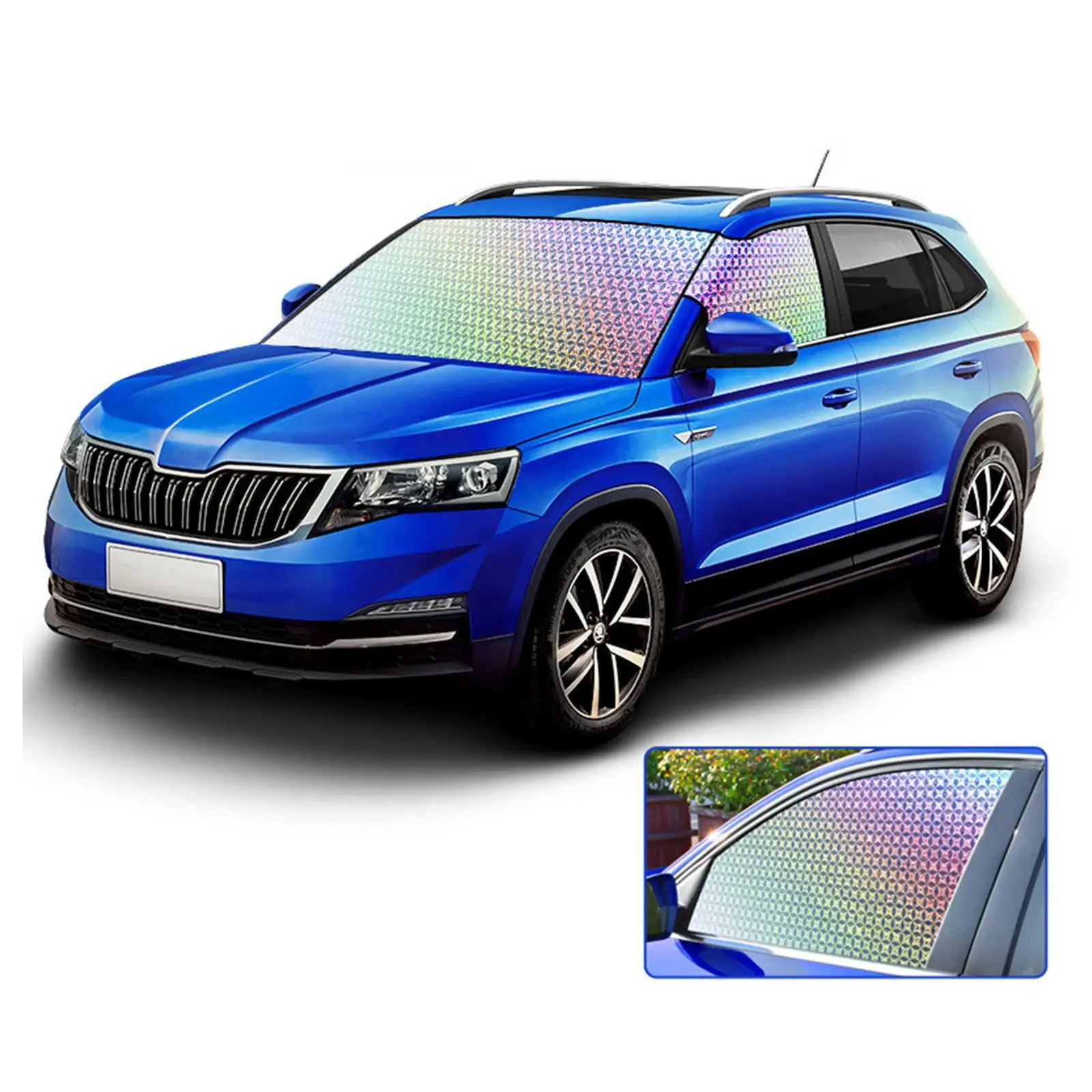 

Солнцезащитные козырьки для автомобильных окон с УФ-защитой, внешние занавески из алюминиевой фольги, для боковых окон, для защиты от солнц...