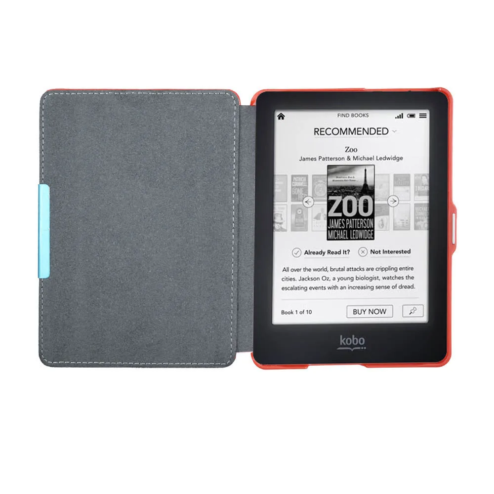Фото Чехол для Kobo Glo 6-дюймовый чехол Rakuten Ebook Ereader из искусственной кожи с магнитной застежкой для сна, модель N613, откидной чехол для электронной книги №3