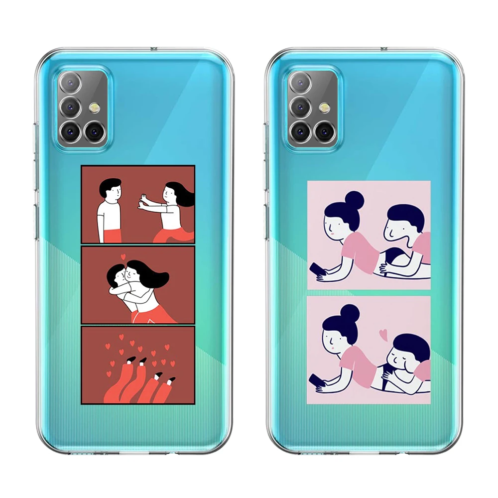 

Lover everyday Phone Case Cover For Samsung Galaxy A32 A52 A72 A13 A22 A51 A71 A41 A31 A21S A11 5G Transparent Soft Shell Coque