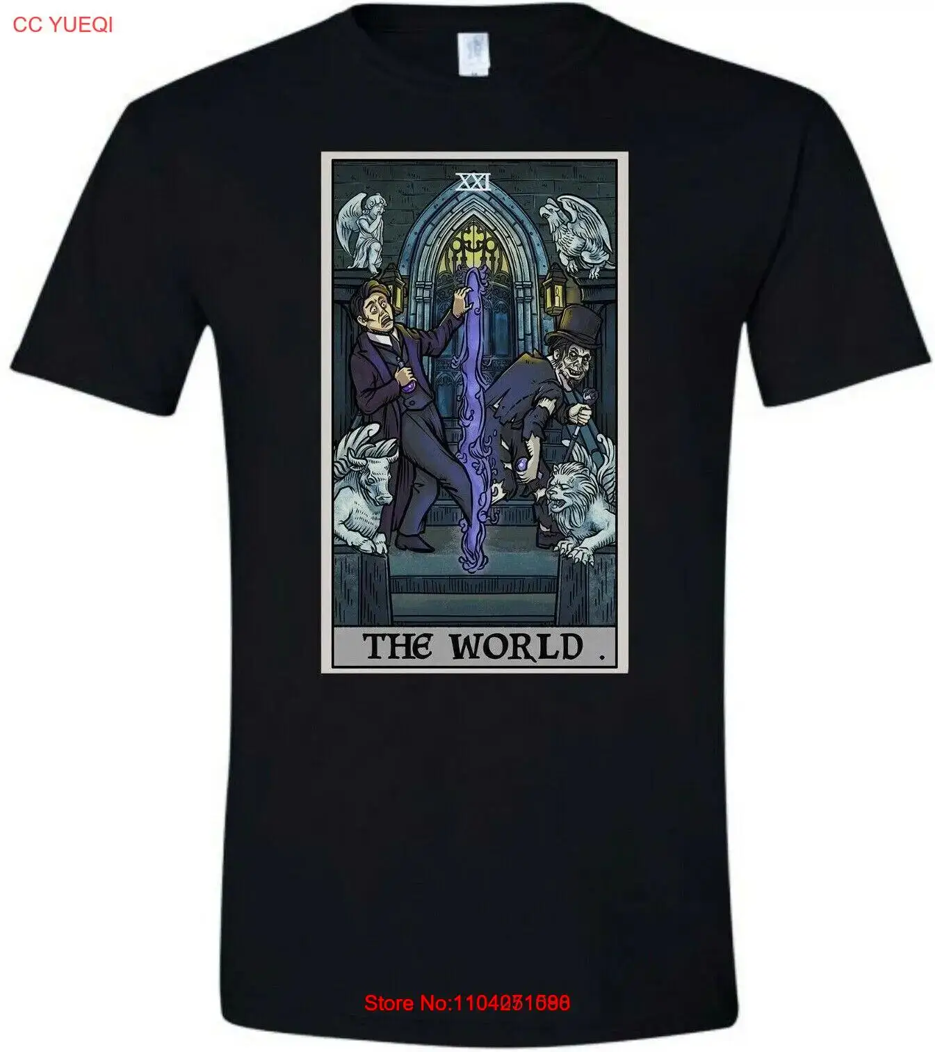 Футболка с картами Таро The World Dr Jekyll Mr Hyde Spooky Horror Goth на Хэллоуин