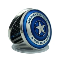blue flag shield commemorative coins environmentally friendly metal crafts american shield collection business gifts