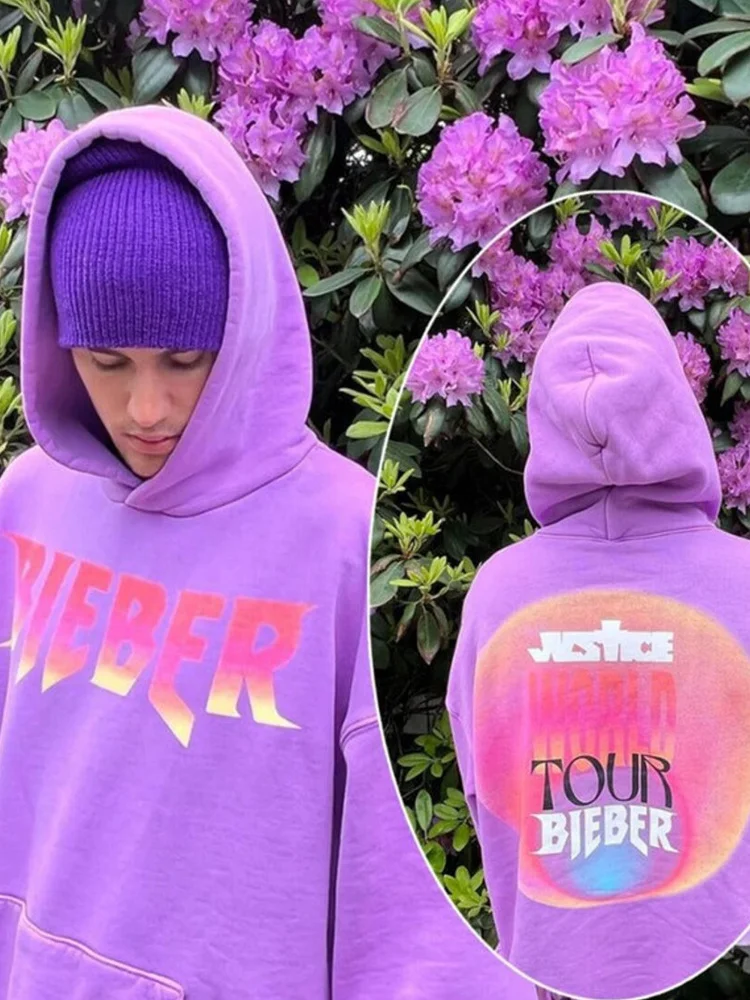 

Justice World Tour Bieber die Women Men Justin Bieber New Merc Concert ded Sweatsirt Fleece Pullover rapic die Coat