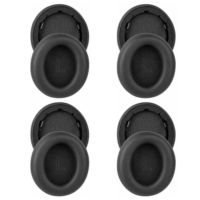 

4X Replacement Ear Pads For Anker Soundcore Life Q30/Q35 Protein Leather Headphones Earpads(Black)