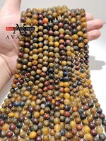 6 10mm natural stone peter stone quartz for jewelry making faceted round spacer beads diy bracelets necklace accessories 15