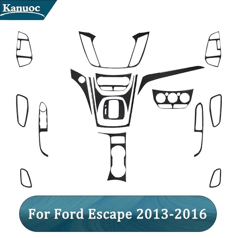 Черные стикеры из углеродного волокна для Ford Escape 2013 2014 2015 декоративные