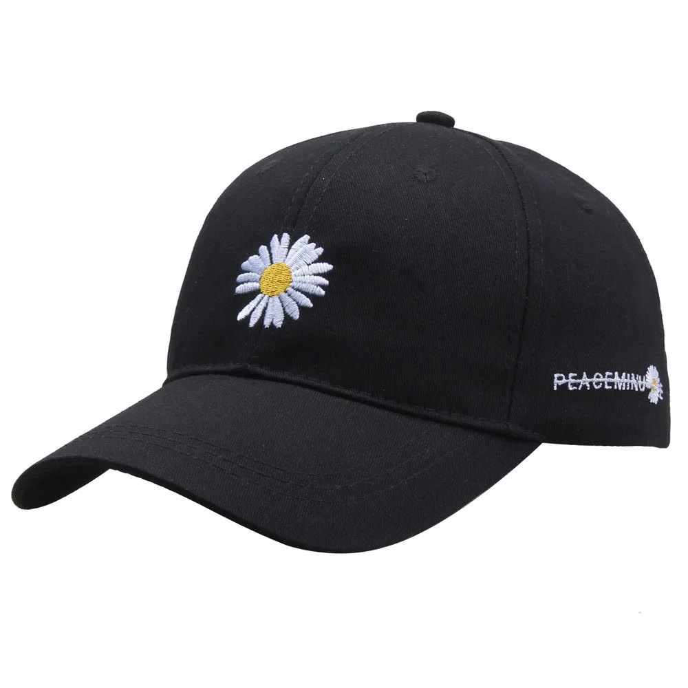 

Fashion Baseball Cap for Women Men's little Daisy Embroidery Hat Cotton Soft Top Cap Casual Snapback Hats GD same Solid Snapback