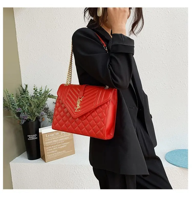 

2023 new fashion bag premium sense unique design PU small square bag fashion one shoulder diagonal handbag