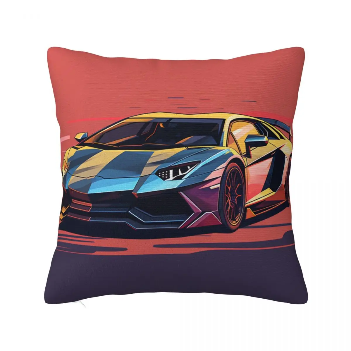 

Luxury Sports Car Pillow Case 2D Elements Cartoon Bed Zipper Pillowcase Summer Universal Polyester Cover