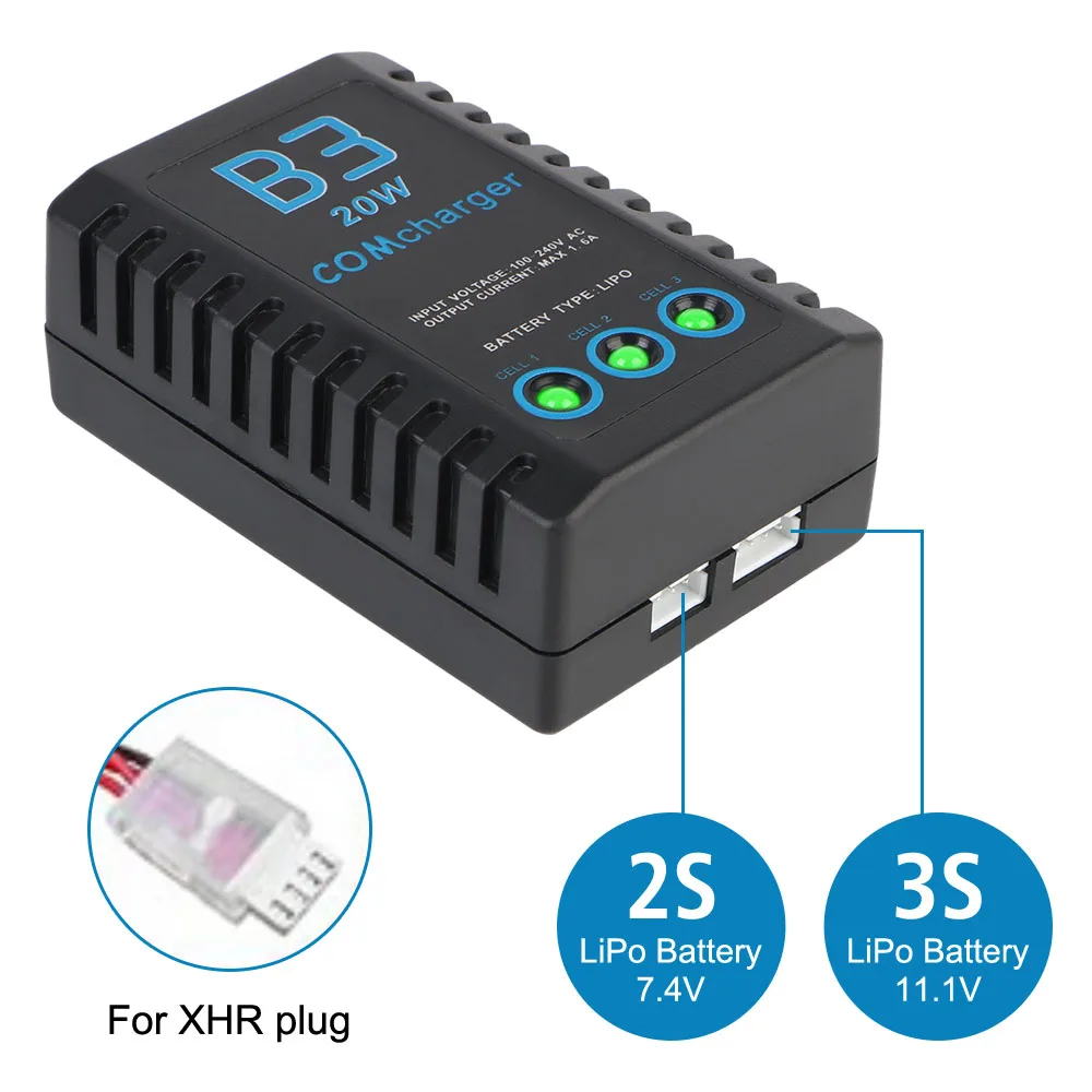 Зарядное устройство 2S-3S RC 7 4-11 1 В переменного тока 20 Вт