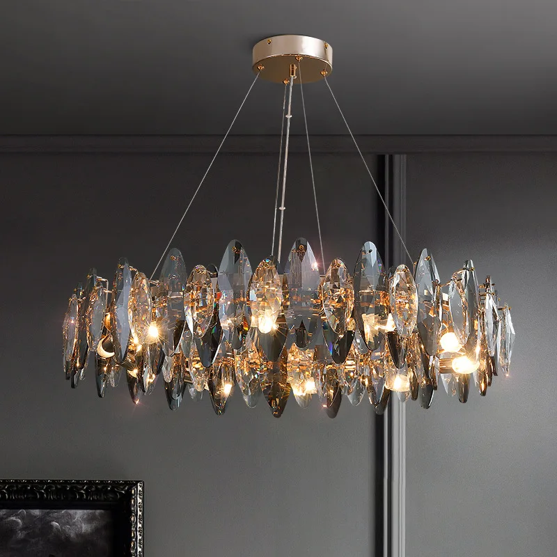 

Modern Crystal Chandelier, Luxury Led Transparent Chandelier, Living Room, Dining Room, Bedroom, Kitchen Chandelier