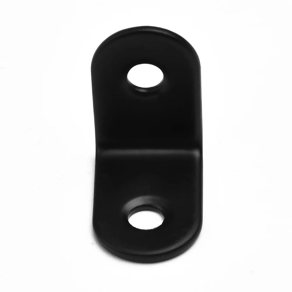 

Joint L Shaped Brackets Right angle Stainless Steel Support With Screws 10pcs Anti rust Black Durable Equipment