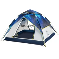 yj starry sky automatic tent outdoor rainproof 3 4 people camping thickened rainproof 2 people outdoor camping