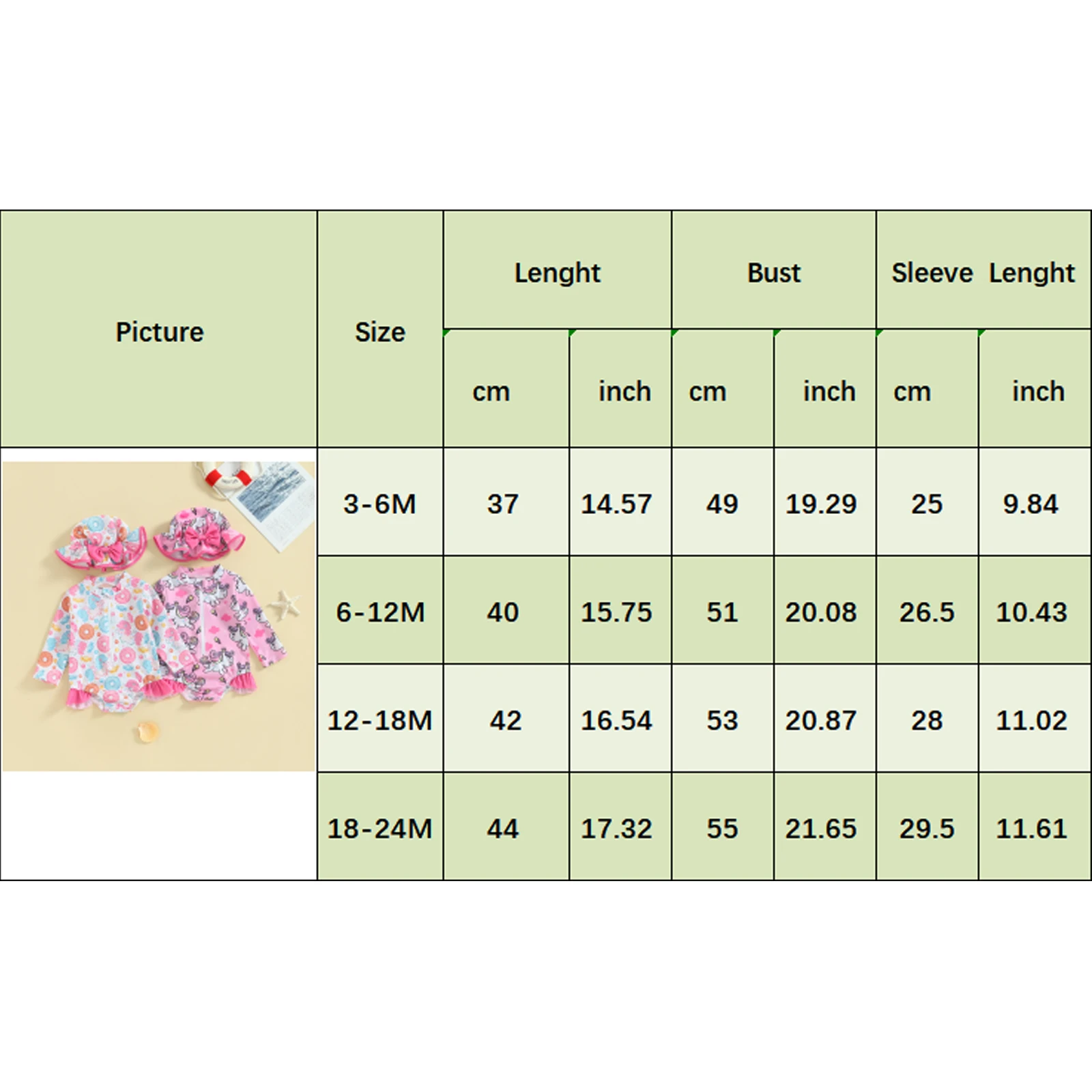 2024 Летний Пляжный Купальник для маленьких девочек с длинным рукавом и ложным