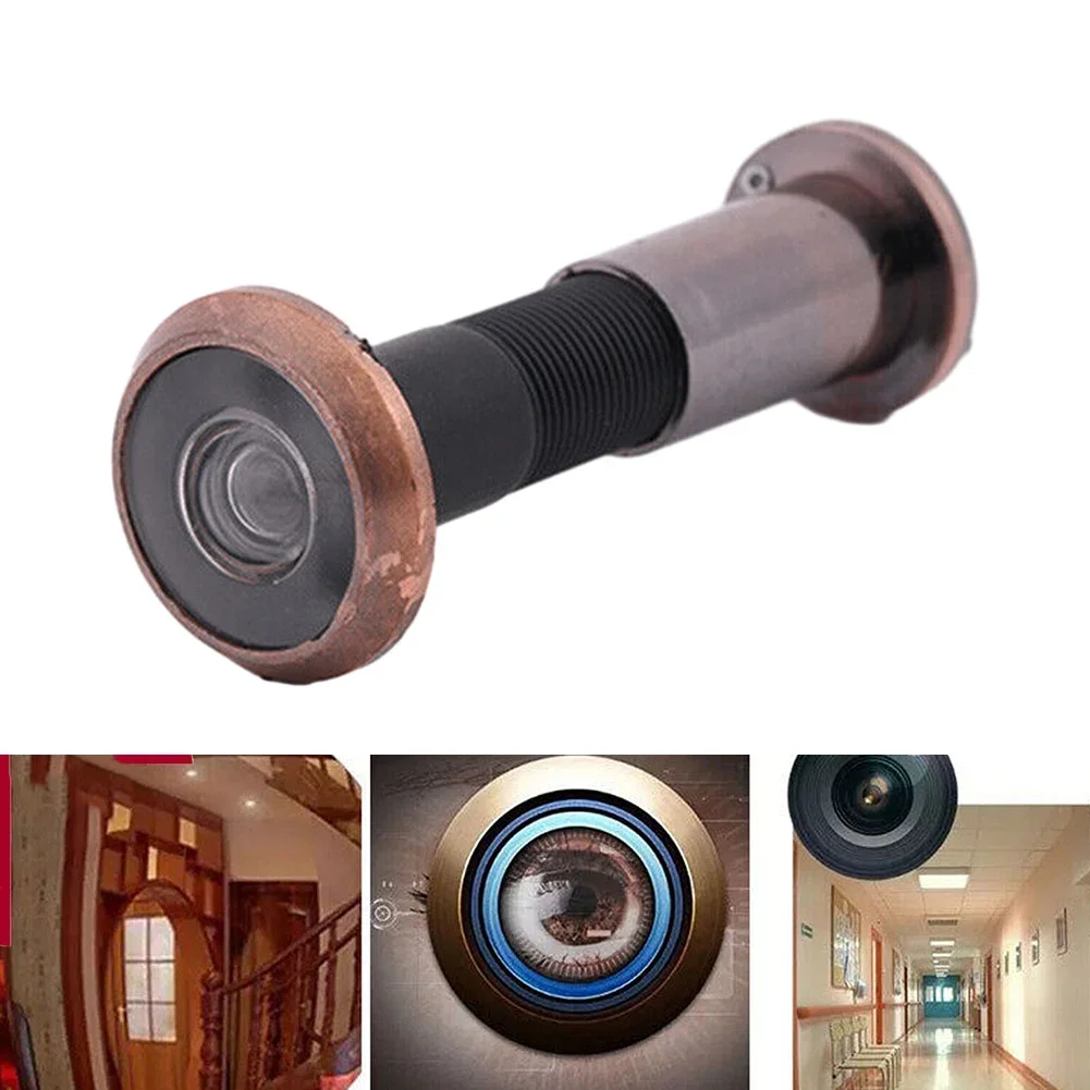 

220 Degree Wide Viewing Angle Door Viewer Privacy Cover Security Door Eye Viewer Peephole With Privacy Cover Optical Glass Lens