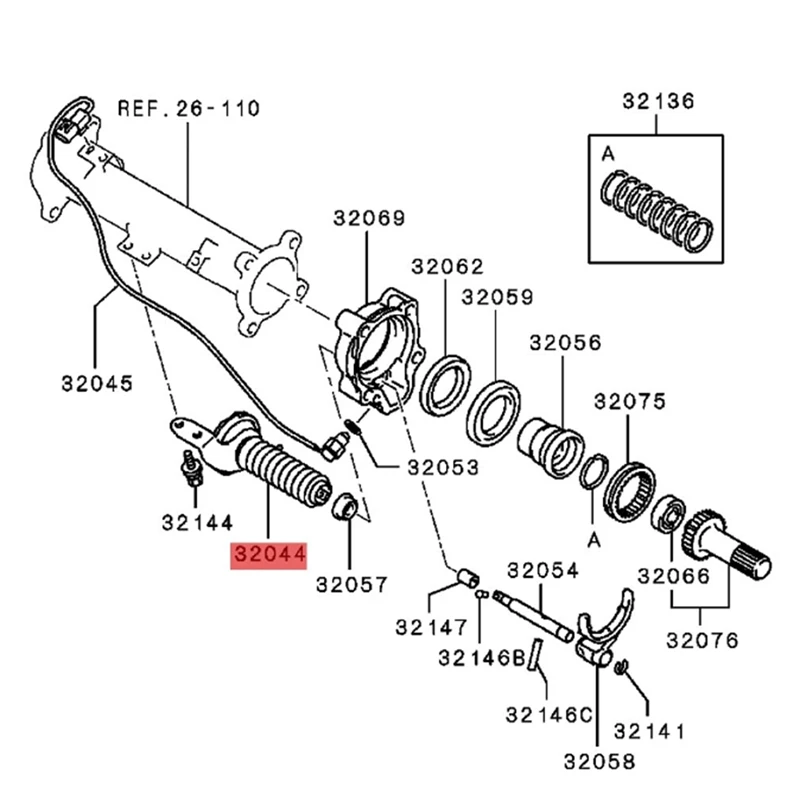 Привод сцепления свободного хода MR453711 для Mitsubishi Pajero V73 V75 V77 V78 V98 Triton L200 2005-2015