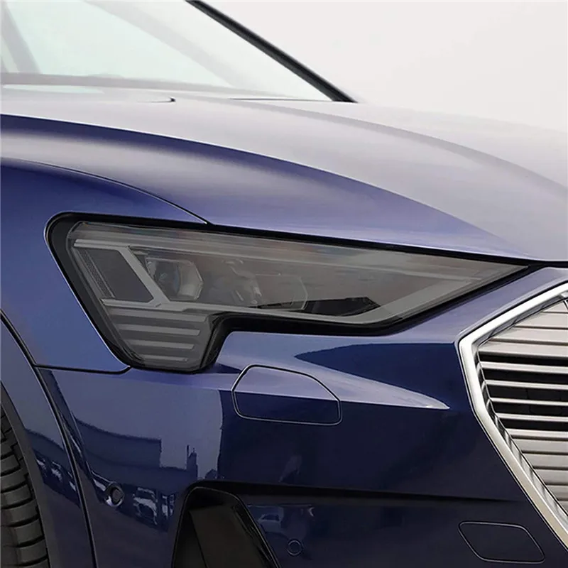 2PCS LH+RH Car Headlight Film Transparent Black TPU Sticker Perfect Fit For Audi Etron 55 Quattro 2019 2020 Exterior Accessories 2PCS LH+RH Car Headlight Film Transparent Black TPU Sticker Perfect Fit For Audi Etron 55 Quattro 2019 2020 Exterior Accessories