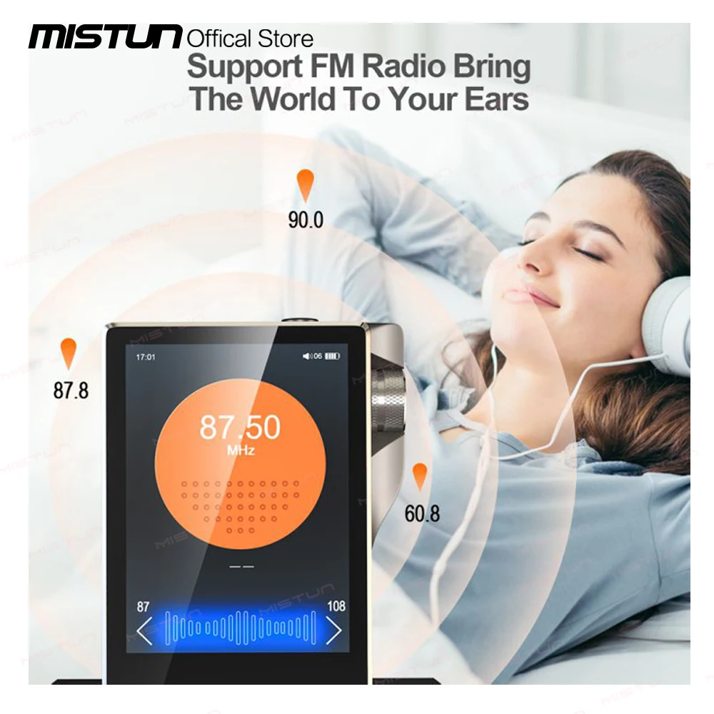 Mp3-плеер с Bluetooth Hi-Fi без потерь сенсорный экран 2 4 дюйма |