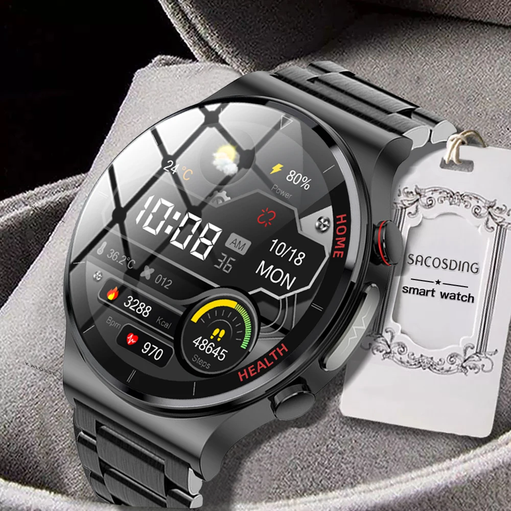 Мужские Смарт-часы 1 32 дюйма измерение уровня сахара в крови липий артериального