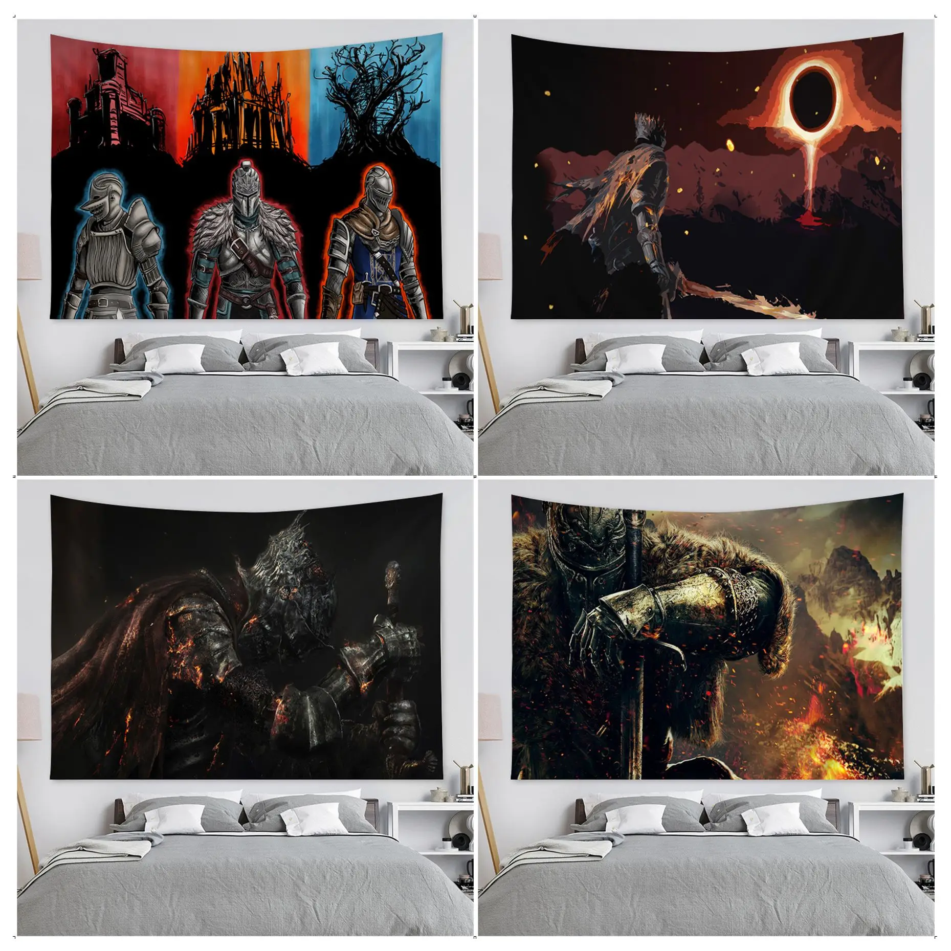 

Knight Dark Souls Tapestry Art Printing For Living Room Home Dorm Decor Art Home Decor