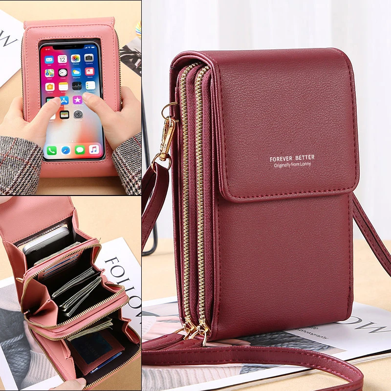 

Fashion Handbags Women Small Mobile Phone Purse Female Shoulder Bags Large Capacity Messenger Wallet Multiple Intervals Card Bag