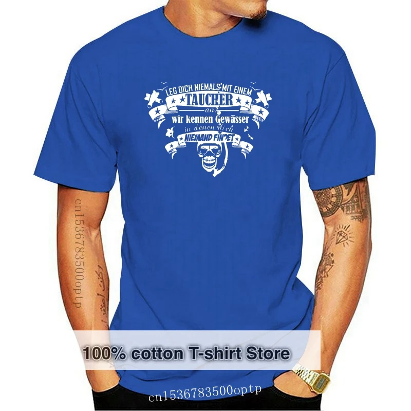 

Fashion brand design best-selling men's diver T-shirt diver taucher glasses skeleton diver casual T shirt