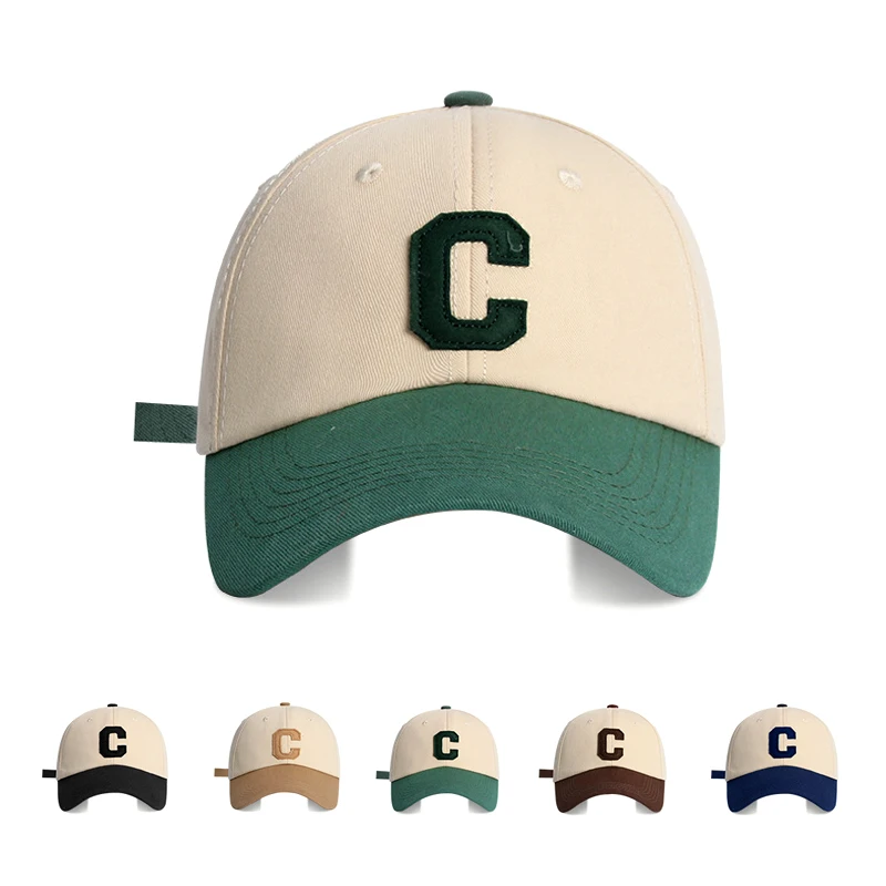 

Baseball Caps Spring Summer Snapback Letter C Matching Retro Hats Men Women Cotton Dad Bone Sports Outdoor Hip-Hop Hat Unisex