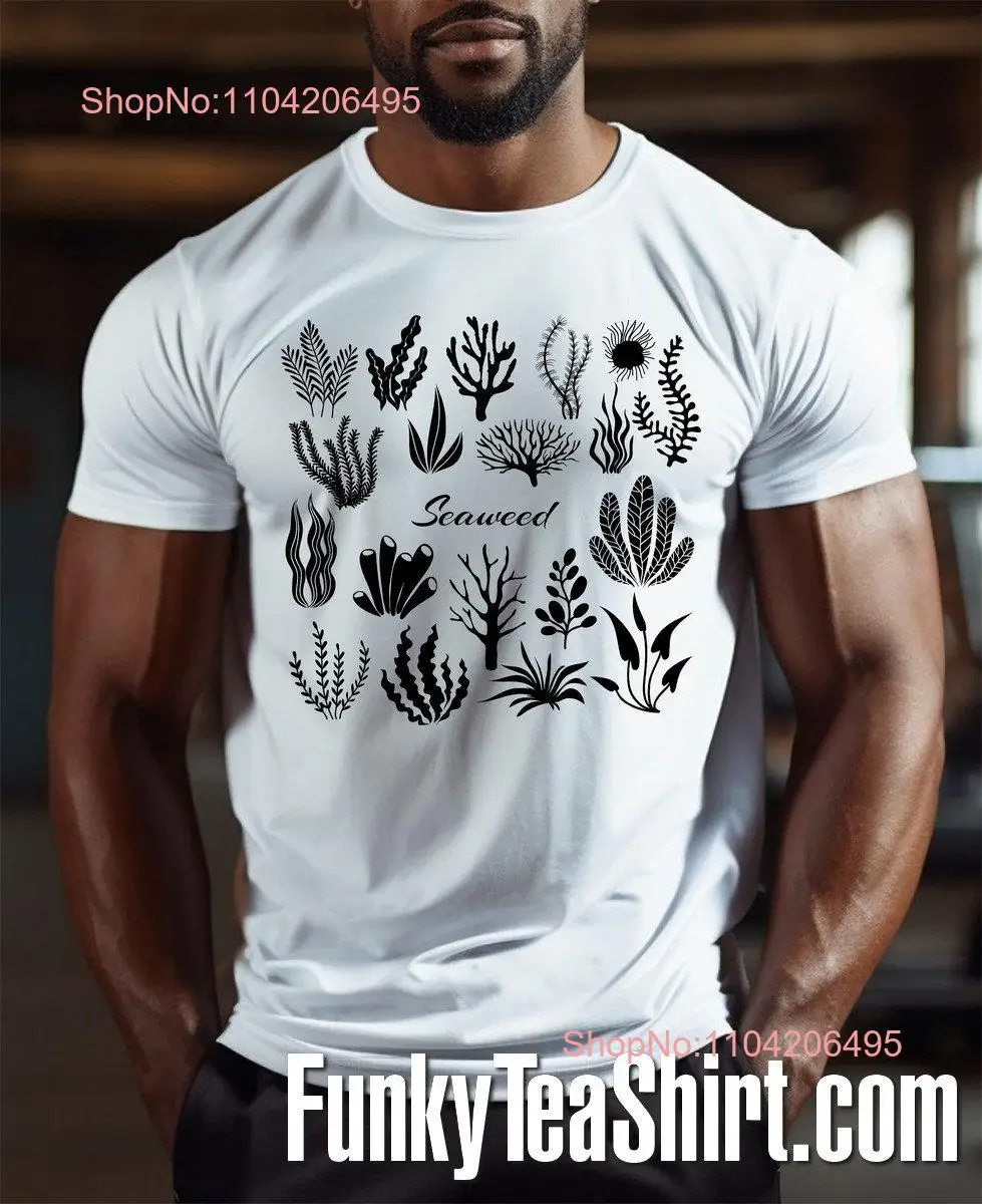 Морские водоросли растения морской салат спирулина футболка морская рыба орка