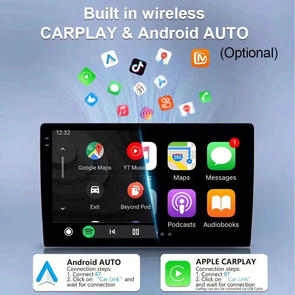 Автомагнитола Android 15 для Toyota Matrix 2 E140 2008-2014 с беспроводным CarPlay, GPS, IPS, RDS, FM, WiFi, BT (art.: 3920d326bd7cc) - 3920d326bd7cc