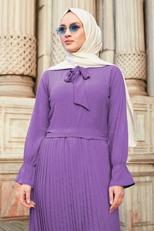 TUGBA for ladies Dress Long Piliseli Aerobin Sleeve muslim dress code 2021 turkish gown hijab summer
