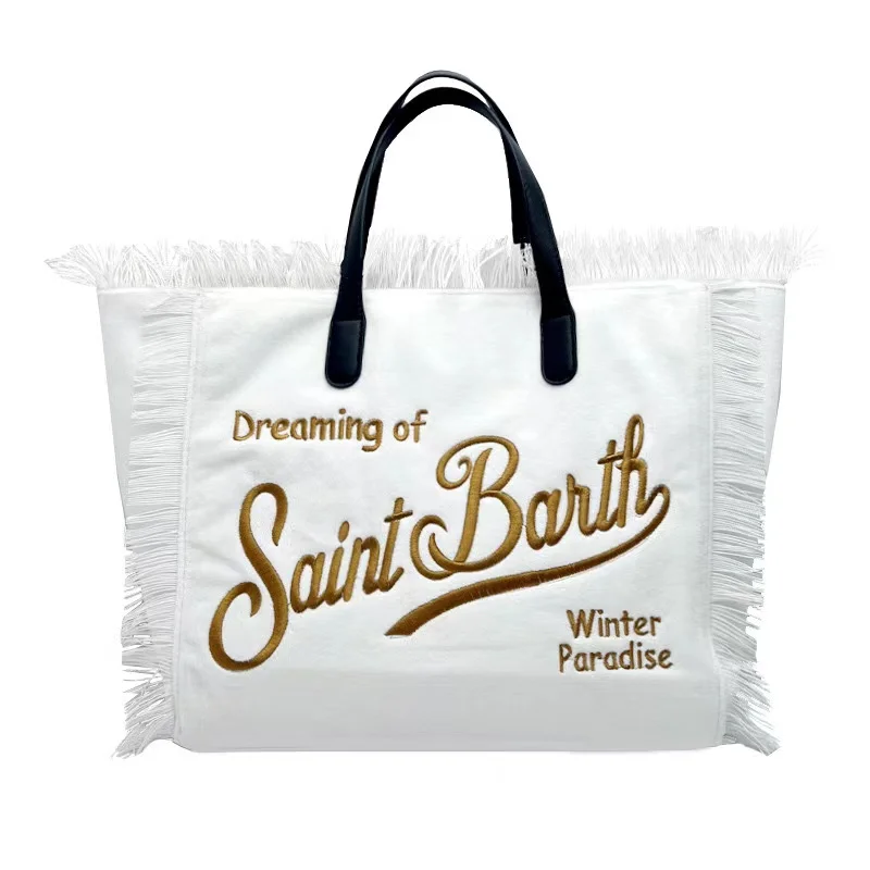 Новинка 2024 Женская вместительная кожаная сумка Saint Barthes в европейскую и